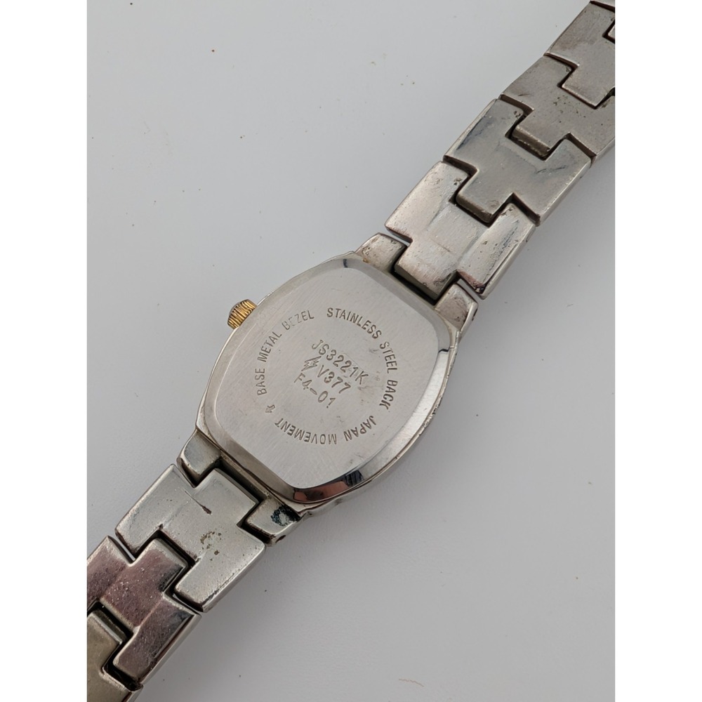 Jaclyn Smith Diamond Quartz Watch Women 20mm Case Silver 6.75" Band- New Battery - Picture 7 of 8